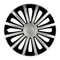 Dísztárcsa 13&quot; Trend silver&amp;black (4db)